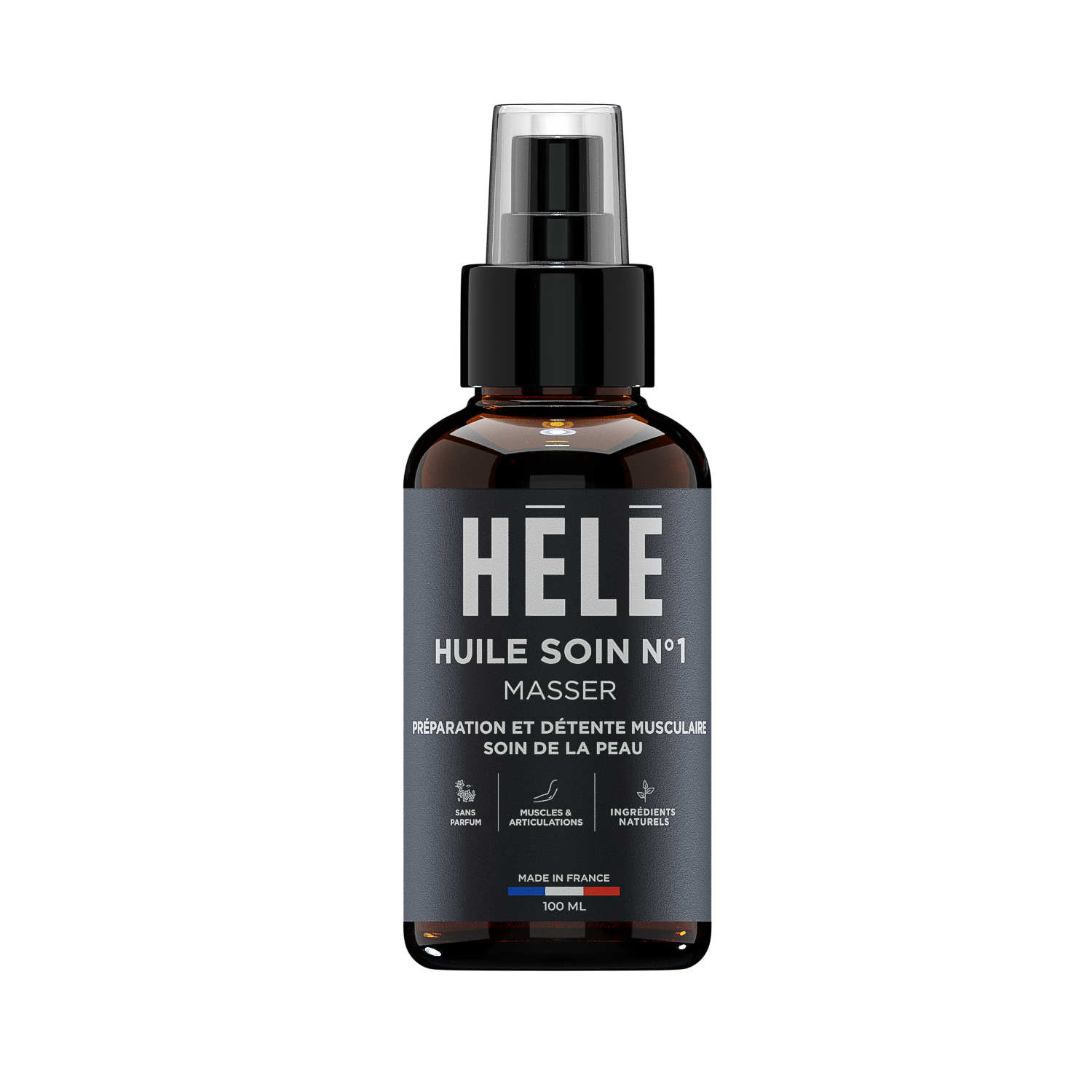 Huile soin de massage musculaire neutre  n°1 Masser Hélé Sport