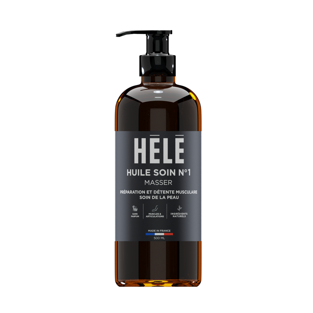 Huile soin de massage musculaire neutre  n°1 Masser Hélé Sport