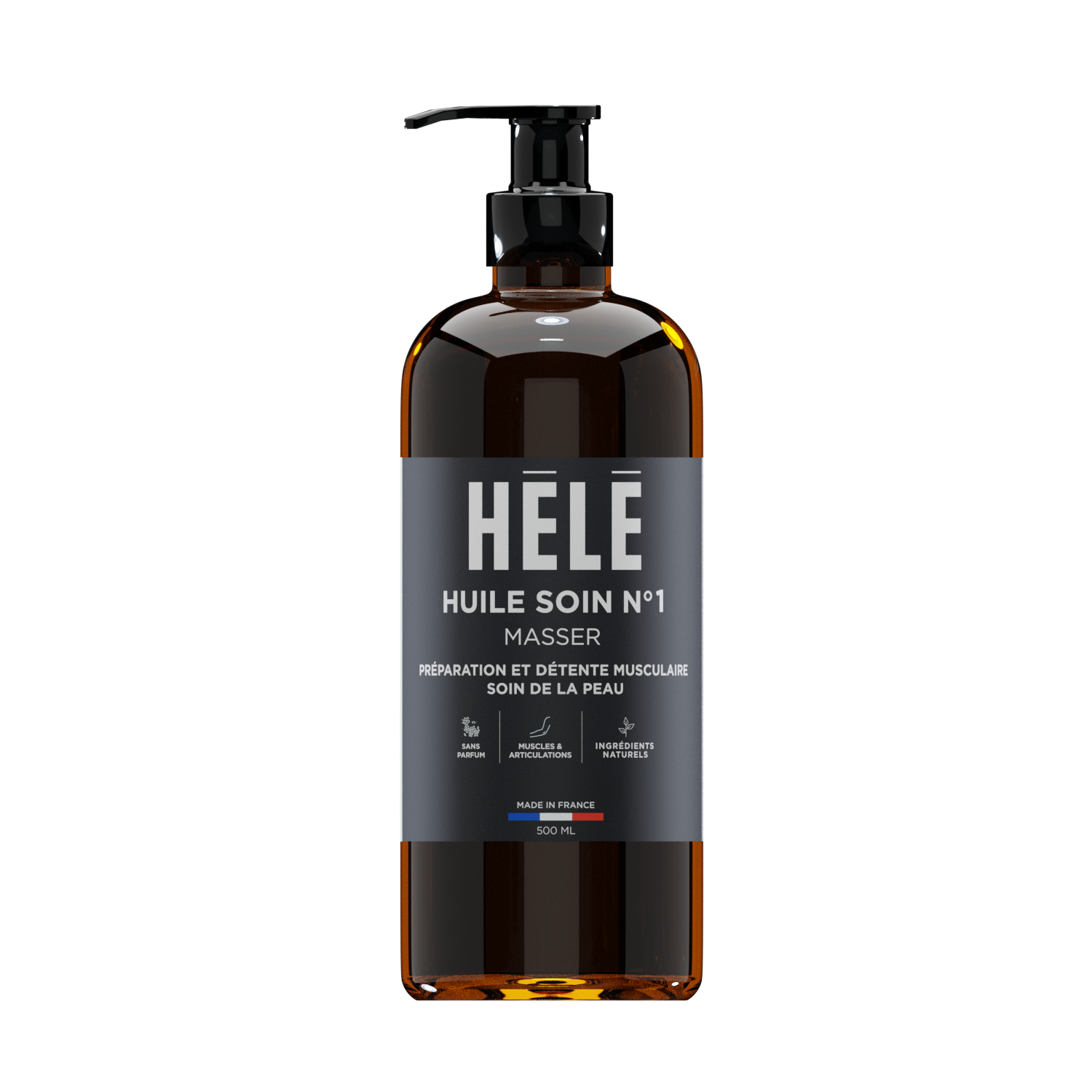 Huile soin de massage musculaire neutre  n°1 Masser Hélé Sport