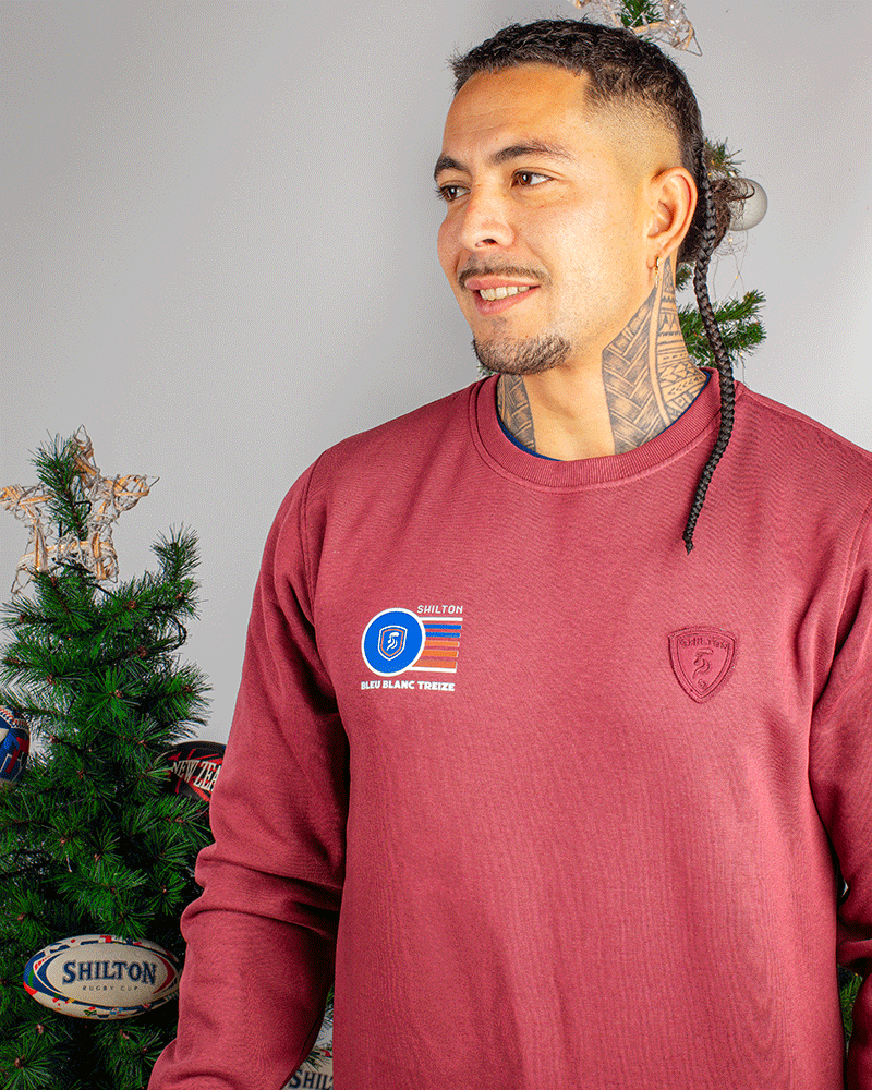 Sweat-col-rond-bleu-blanc-treize-rouge-merlot-1
