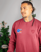 Sweat-col-rond-bleu-blanc-treize-rouge-merlot-1