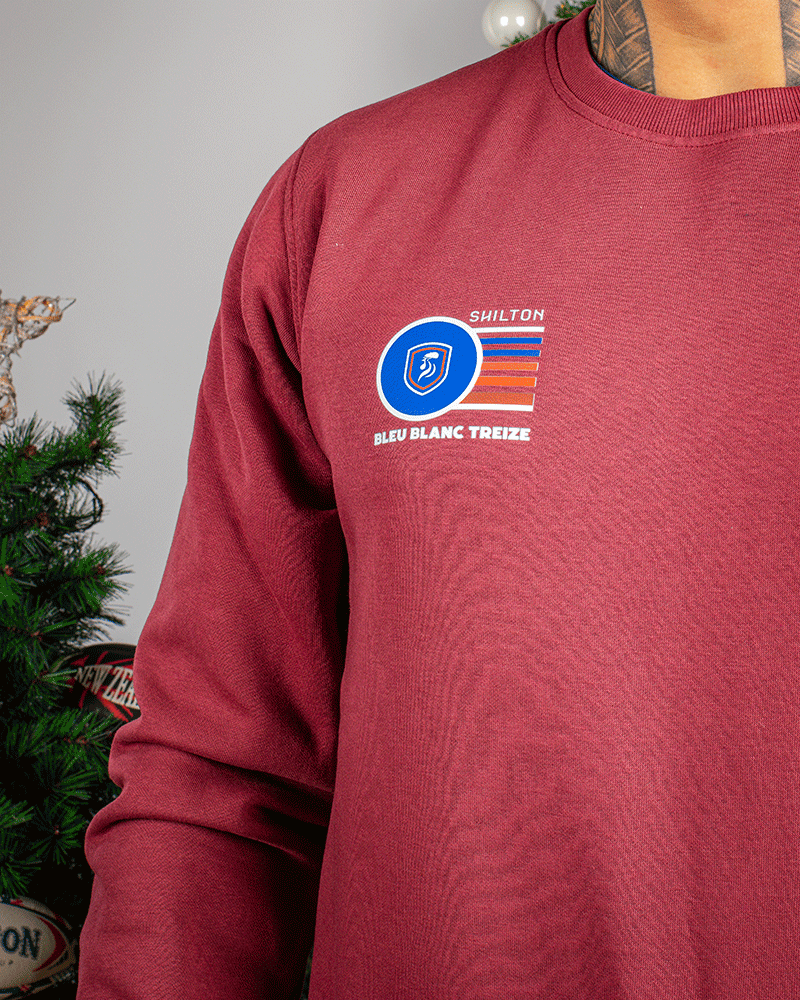 Sweat-col-rond-bleu-blanc-treize-rouge-merlot-2